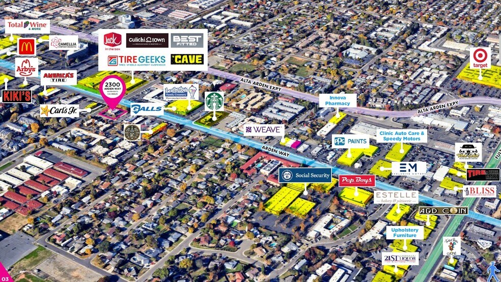 2300-2304 Arden Way, Sacramento, CA à louer - Photo du bâtiment - Image 3 de 14