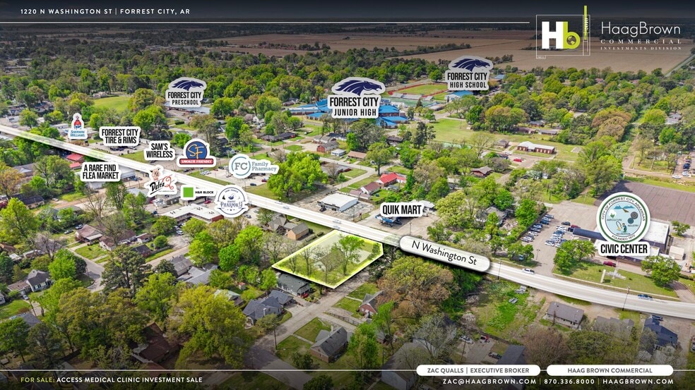 1220 N Washington St, Forrest City, AR à vendre - Aérien - Image 2 de 4