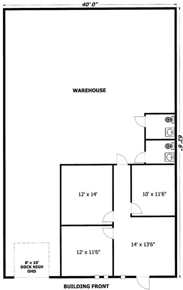 584-594 Griffith Rd, Charlotte, NC for lease - Floor Plan - Image 3 of 4
