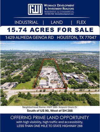 Plus de détails pour 1429 Almeda Genoa Rd, Houston, TX - Terrain à vendre