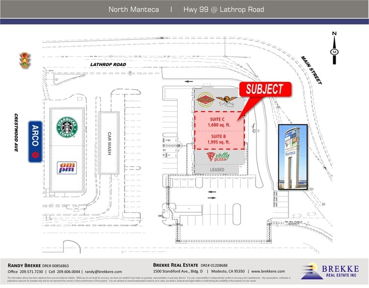Hwy 99 & Lathrop Rd, Manteca, CA for lease - Site Plan - Image 3 of 5
