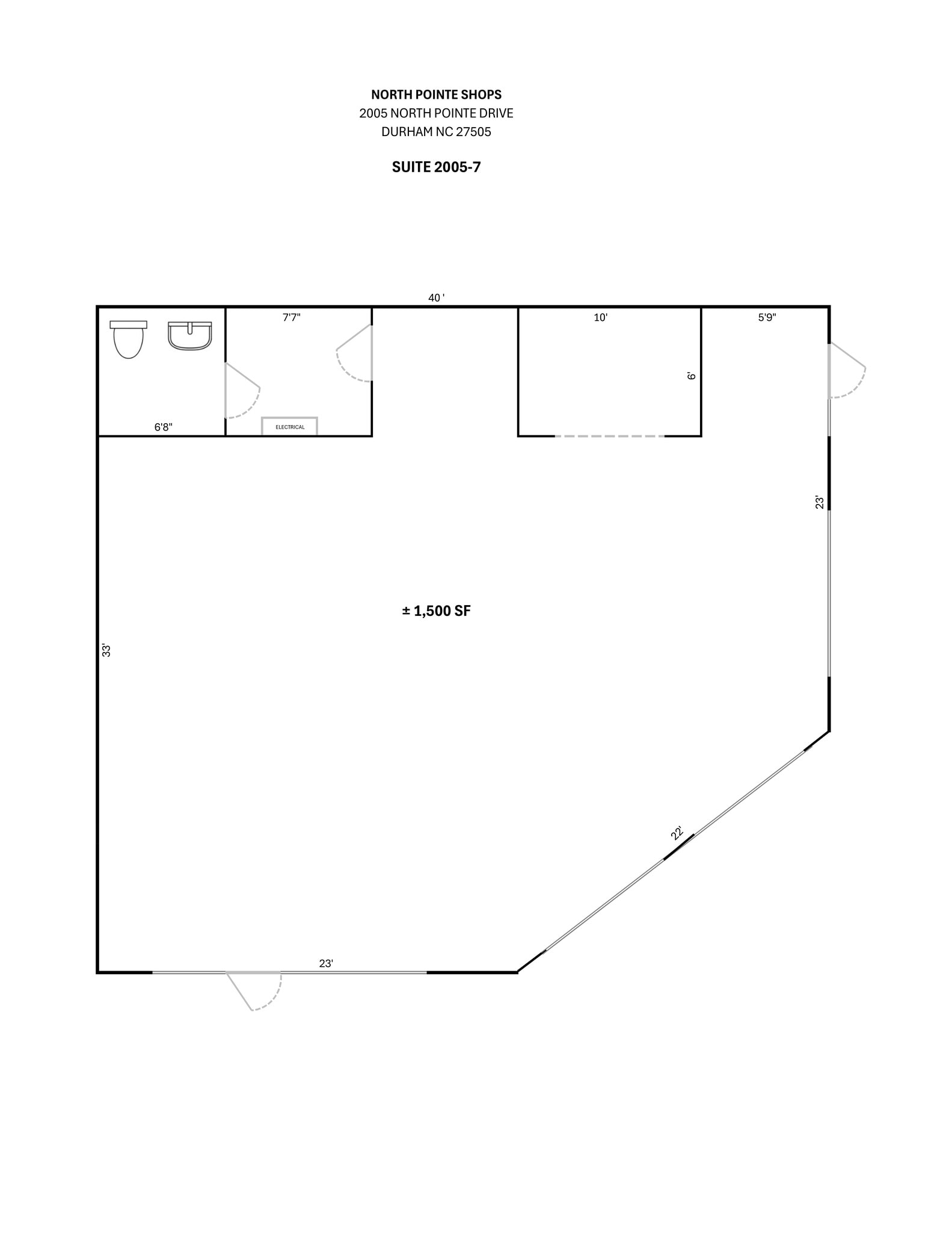 1921-2005 North Pointe Dr, Durham, NC à louer Plan de site- Image 1 de 1