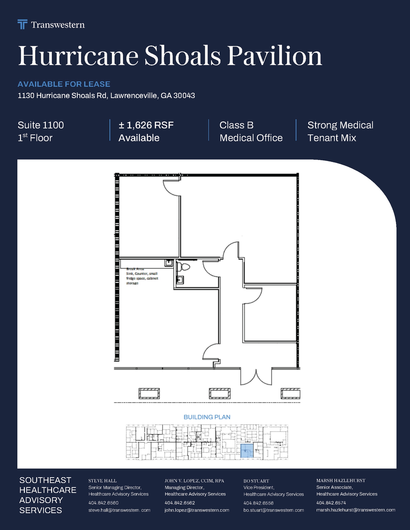 1130 Hurricane Shoals Rd, Lawrenceville, GA à louer Plan d’étage- Image 1 de 1