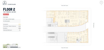 271 11th Ave, New York, NY à louer Plan d’étage- Image 2 de 2