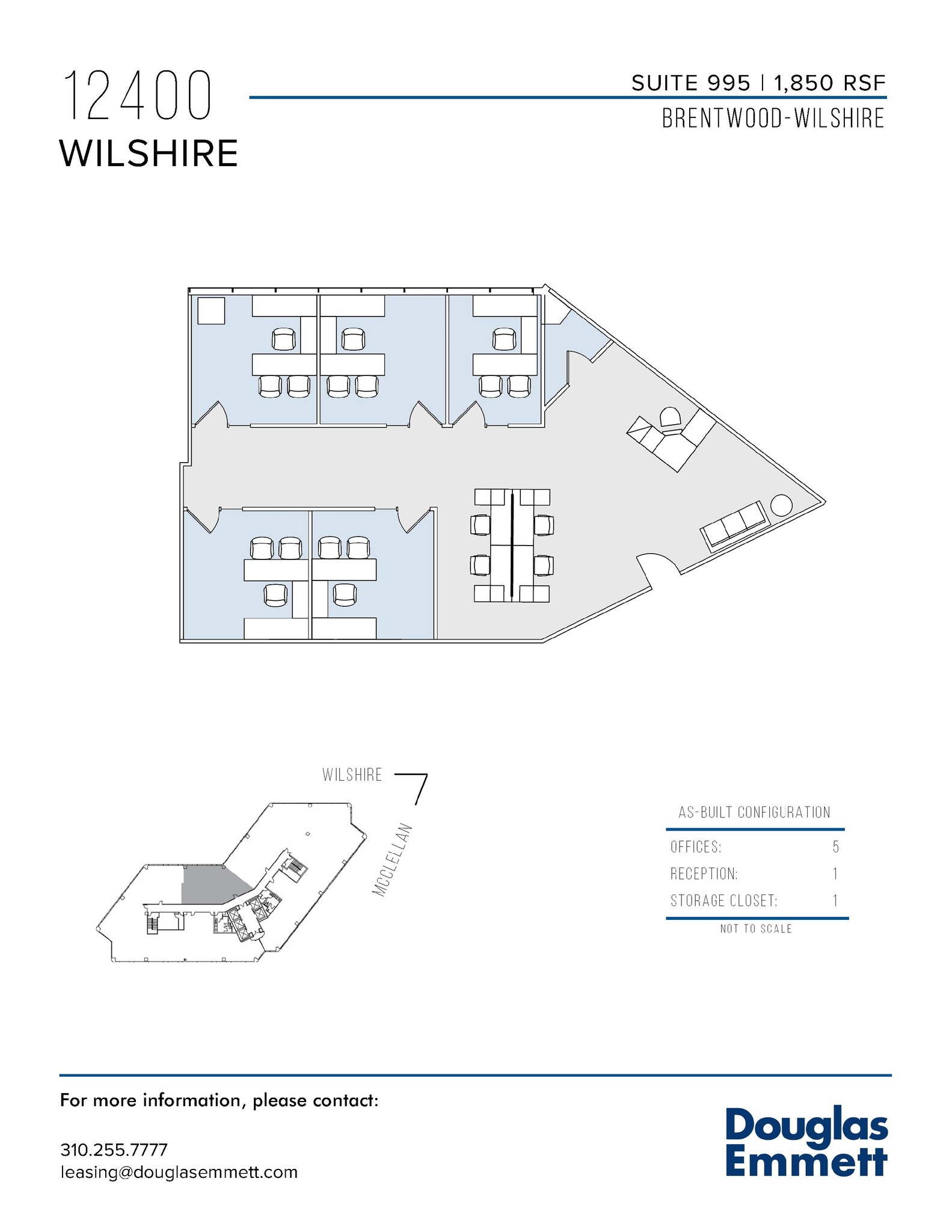 12400 Wilshire Blvd, Los Angeles, CA à louer Plan d  tage- Image 1 de 1