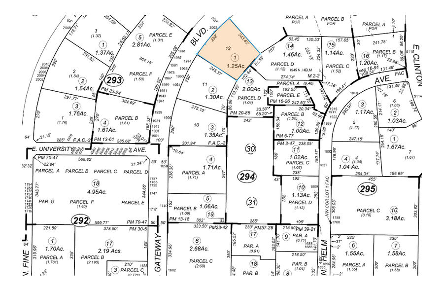 2002 N Gateway Blvd, Fresno, CA à vendre - Plan cadastral - Image 2 de 3