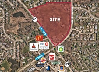 Plus de détails pour NEC Of Route 60/83 & Midlothian Rd, Mundelein, IL - Terrain à vendre