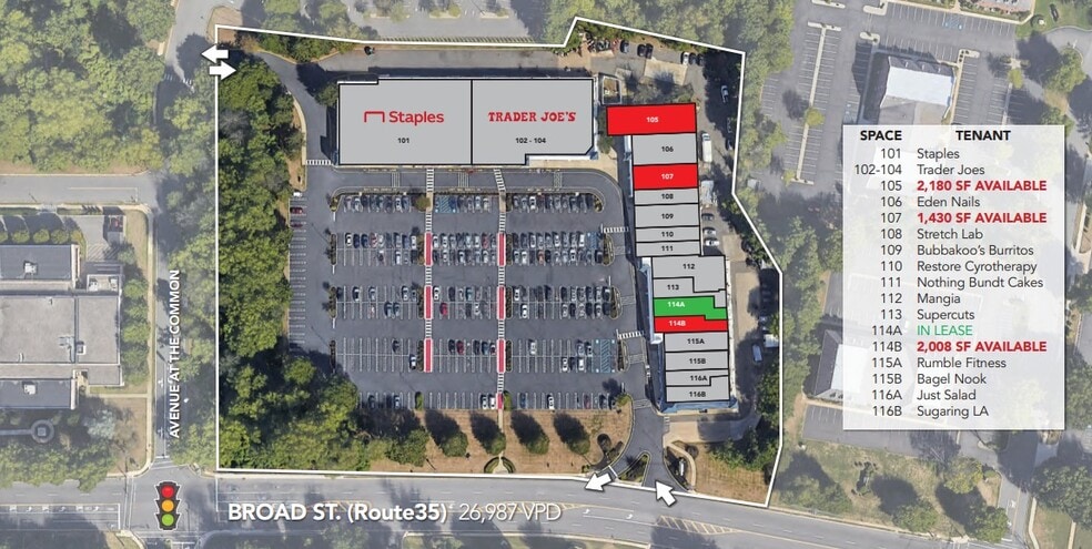 1021-1103 Broad St, Shrewsbury, NJ for lease - Site Plan - Image 2 of 9