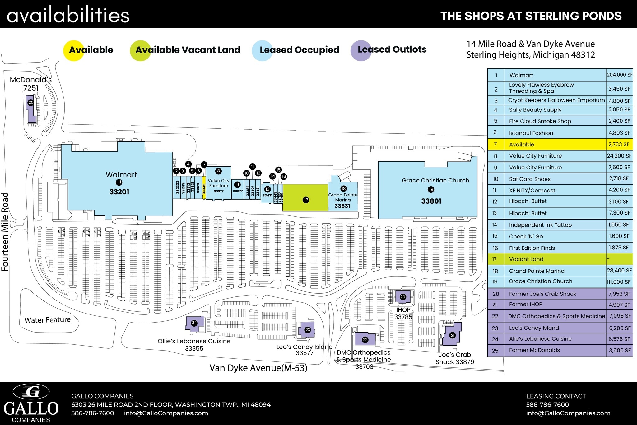 33233-33461 Van Dyke Ave, Sterling Heights, MI for lease Site Plan- Image 1 of 1