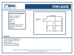 4300 S I-10 Service Rd, Metairie, LA à louer Plan d’étage- Image 1 de 1