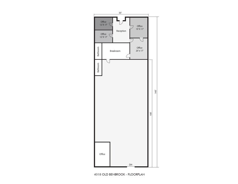 4012-4018 Old Benbrook Rd, Fort Worth, TX à louer - Plan d’étage - Image 2 de 5