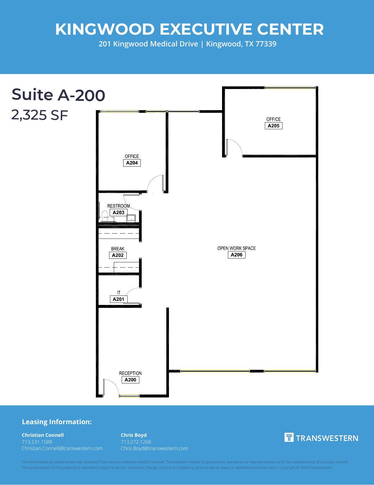 201 Kingwood Medical Dr, Kingwood, TX for lease Floor Plan- Image 1 of 1