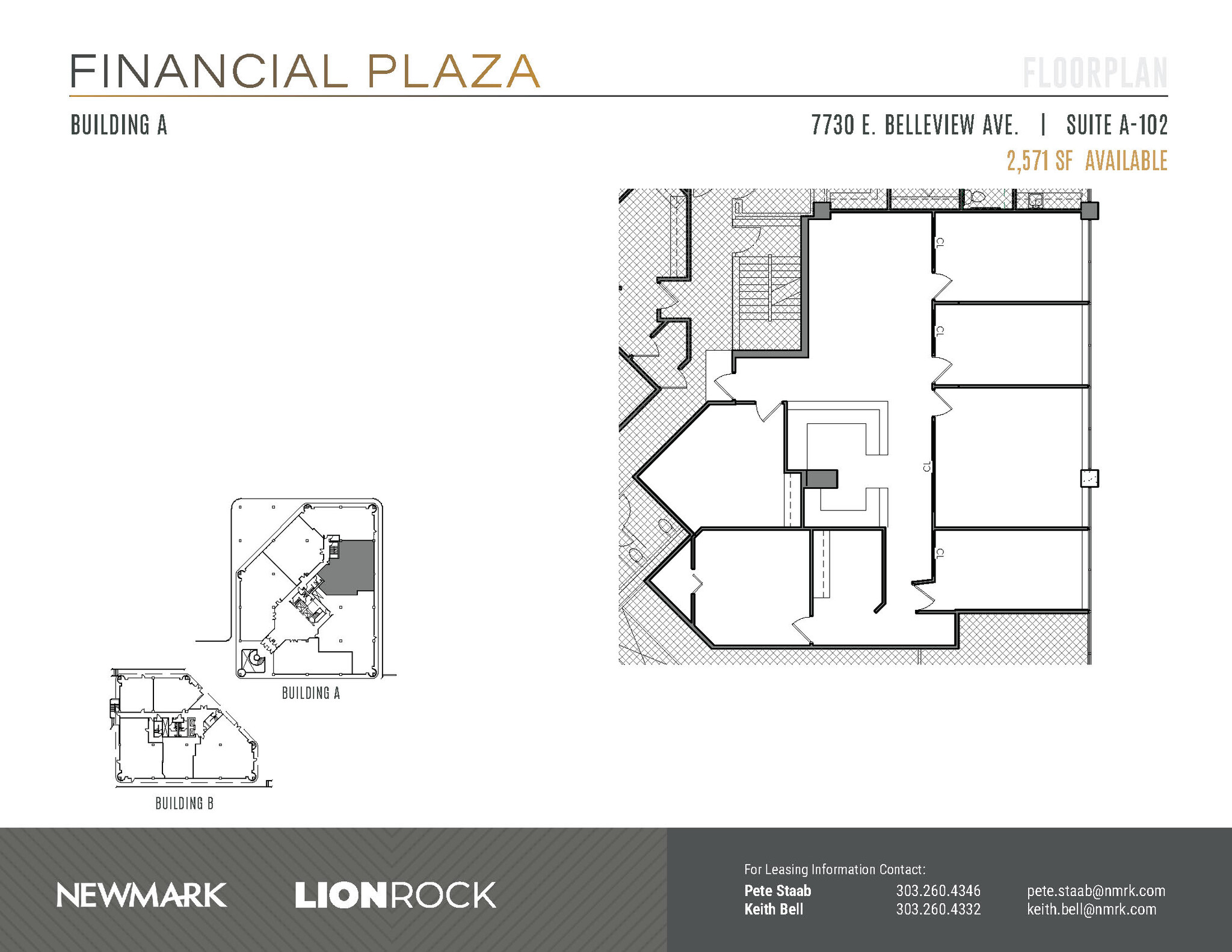 7730 E Belleview Ave, Greenwood Village, CO for lease Floor Plan- Image 1 of 2