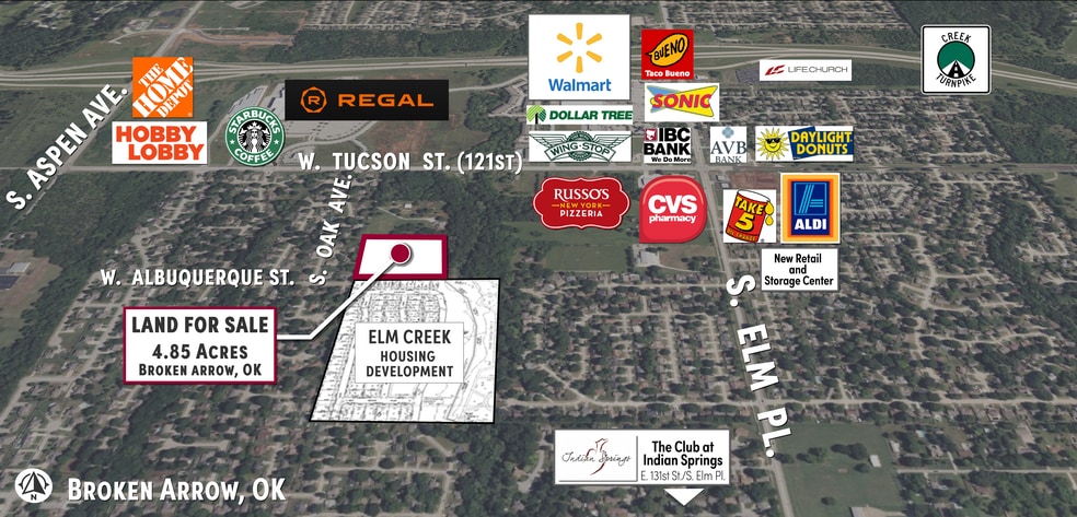 S 121st Street West of Elm, Broken Arrow, OK for sale - Building Photo - Image 1 of 11