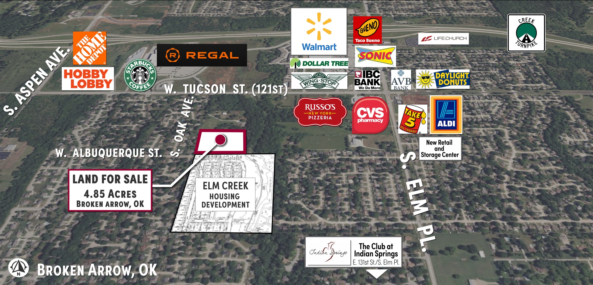 S 121st Street West of Elm, Broken Arrow, OK for sale Building Photo- Image 1 of 12
