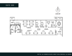 1017 N La Cienega Blvd, West Hollywood, CA à louer Plan d  tage- Image 1 de 6