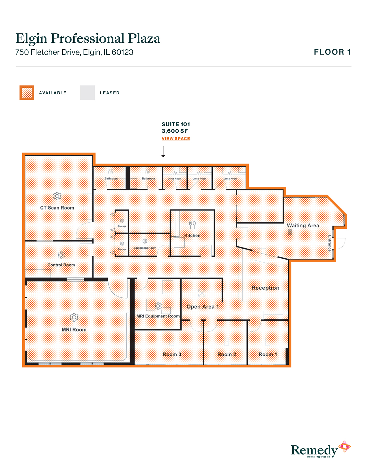 750 Fletcher Dr, Elgin, IL à louer Plan d’étage- Image 1 de 2