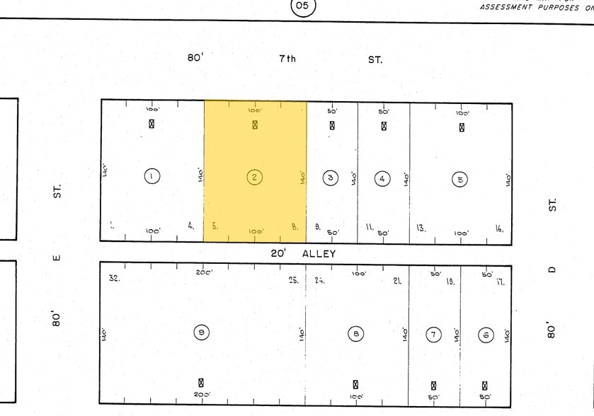 423 7th St, Modesto, CA for lease - Plat Map - Image 3 of 3