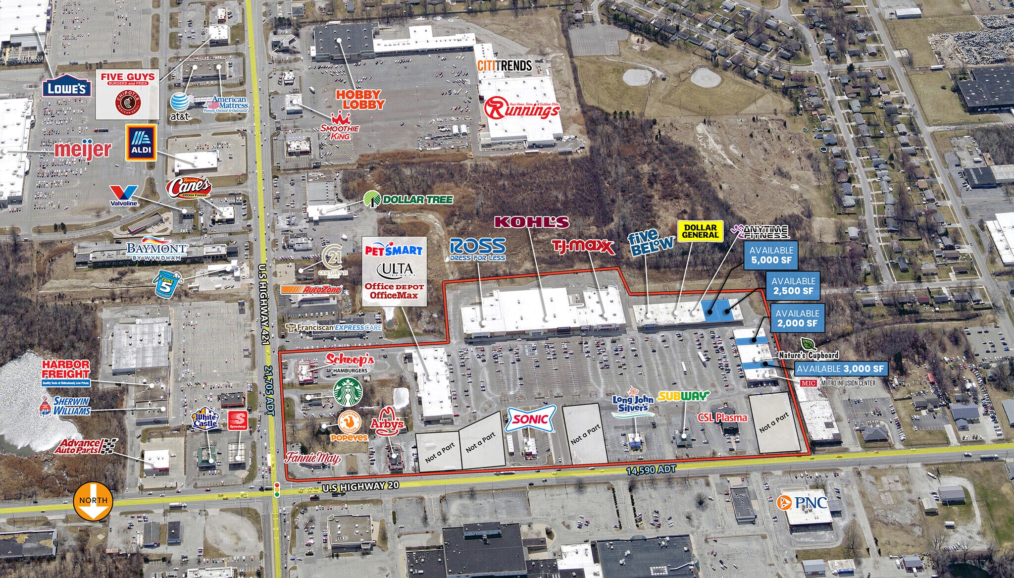 210-218 Dunes Plz, Michigan City, IN à louer Photo principale- Image 1 de 2