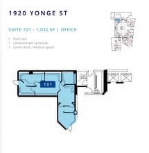 1910-1920 Yonge St, Toronto, ON for lease Floor Plan- Image 1 of 1