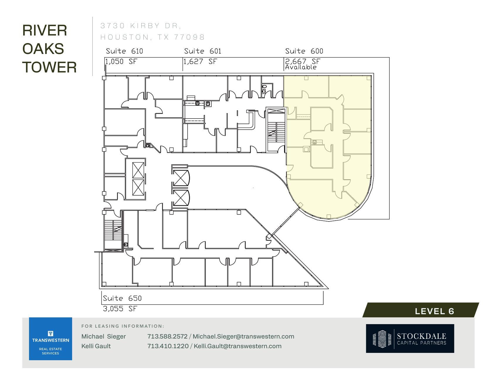 3730 Kirby Dr, Houston, TX à louer Plan d  tage- Image 1 de 1