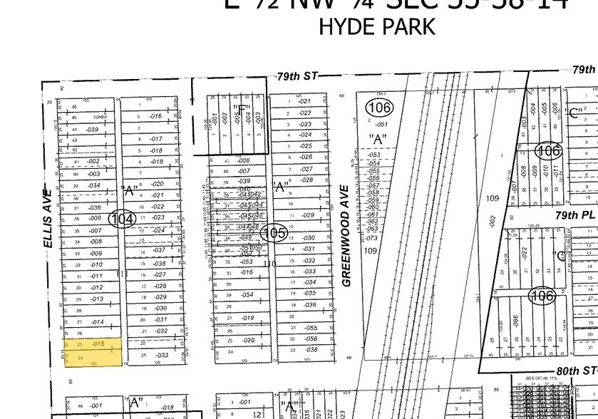 7957-7959 S Ellis Ave, Chicago, IL for sale - Plat Map - Image 2 of 36