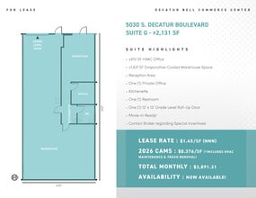 5030 S Decatur Blvd, Las Vegas, NV for lease Floor Plan- Image 1 of 1