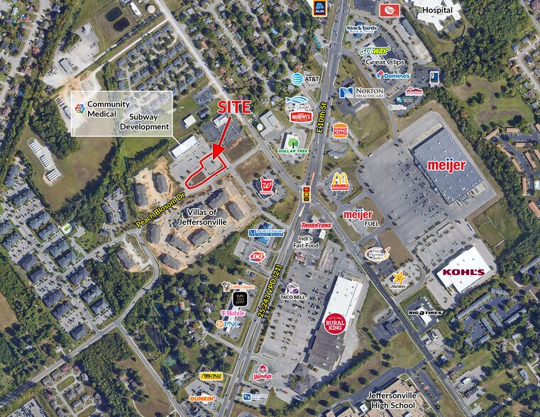 2922 Peach Blossom Dr, Jeffersonville, IN for sale - Aerial - Image 2 of 4