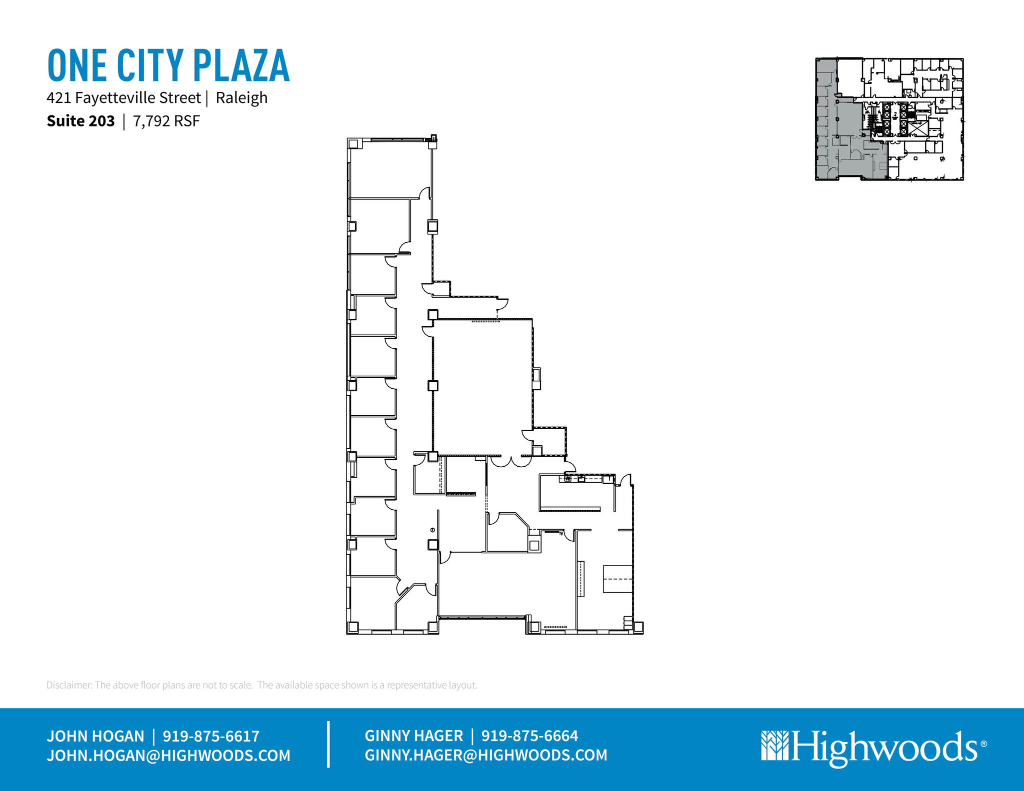 421 Fayetteville St, Raleigh, NC à louer Plan d  tage- Image 1 de 3