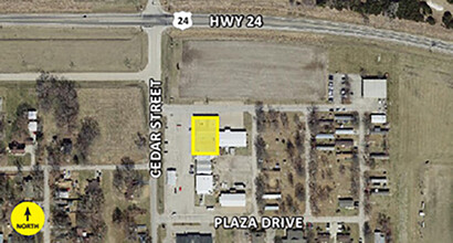 609 Cedar St, Perry, KS - aerial  map view