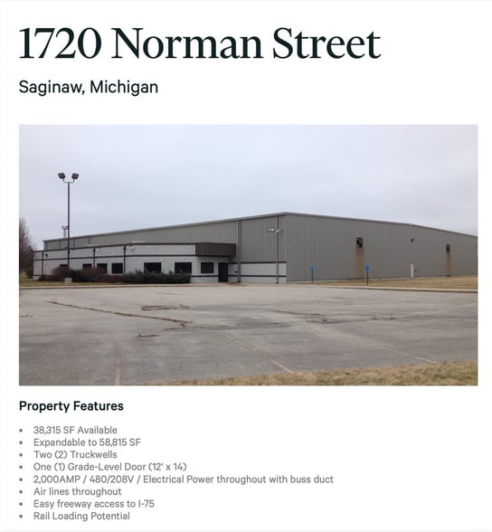 1720 Norman St, Saginaw, MI for lease - Building Photo - Image 2 of 7