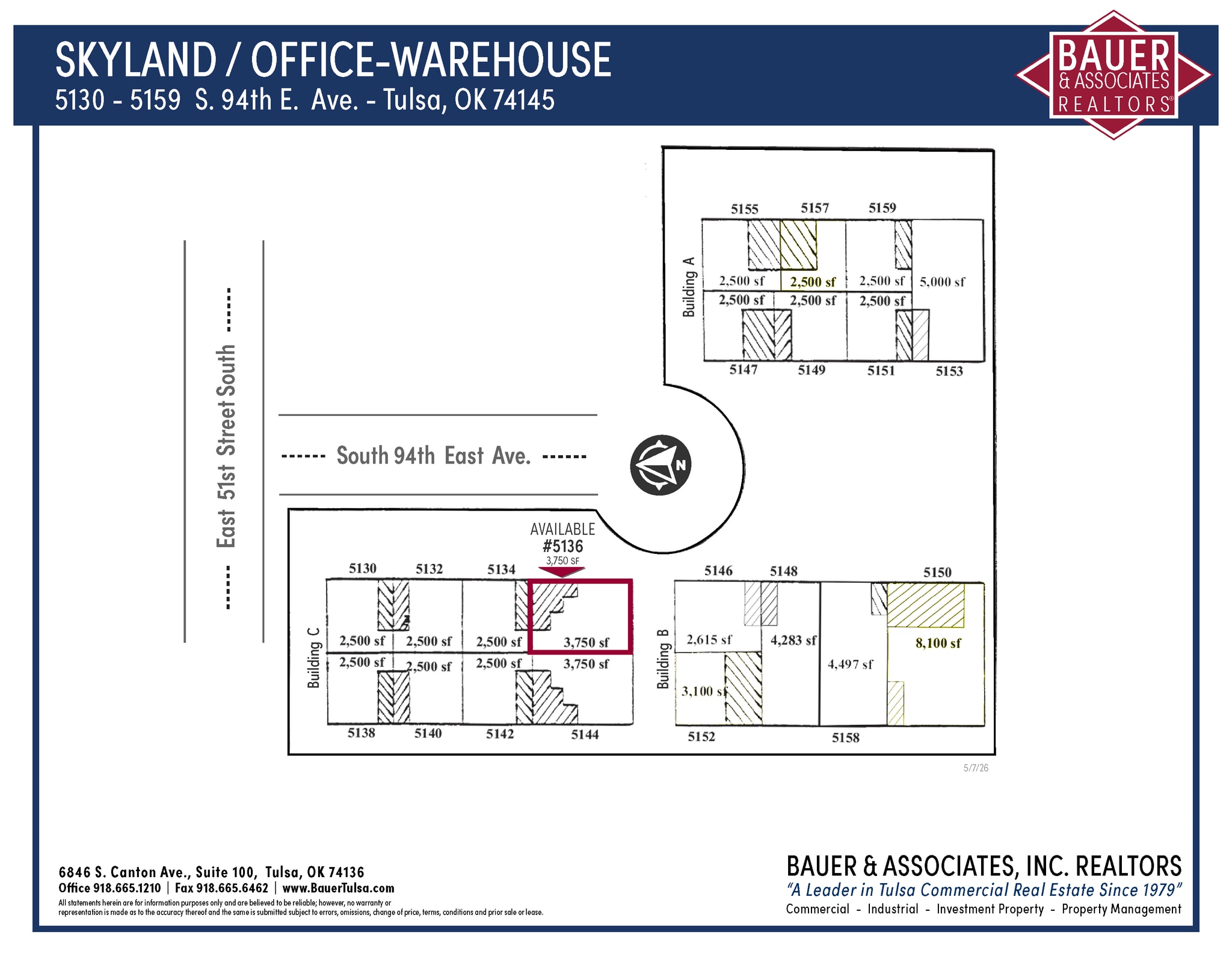 5130-5159 S 94th East Ave, Tulsa, OK à louer Plan de site- Image 1 de 1