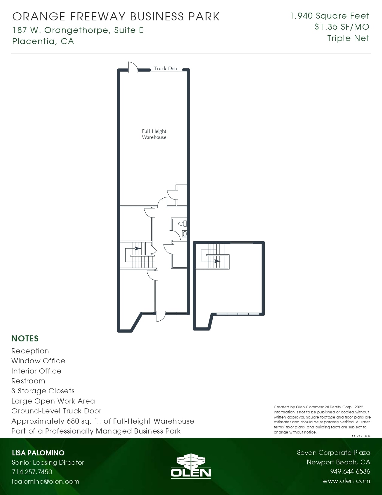 187 W Orangethorpe Ave, Placentia, CA for lease Floor Plan- Image 1 of 1