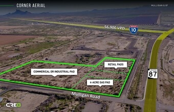 3100 E Milligan Rd, Eloy, AZ - Aerial  map view - Image1
