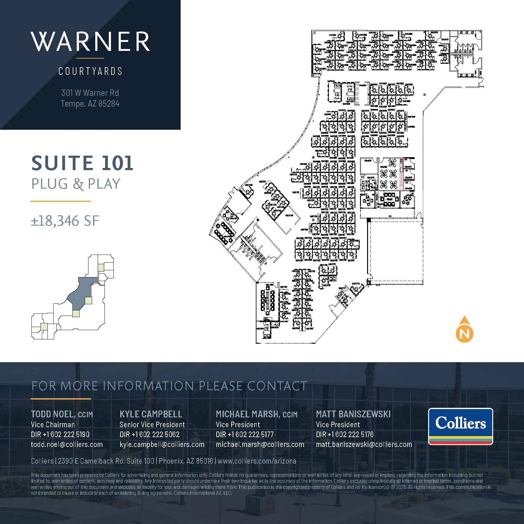 301 W Warner Rd, Tempe, AZ for lease Floor Plan- Image 1 of 2