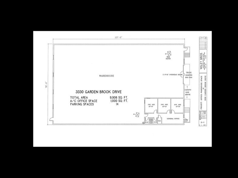 3330 Garden Brook Dr, Farmers Branch, TX à louer - Plan d’étage - Image 3 de 4