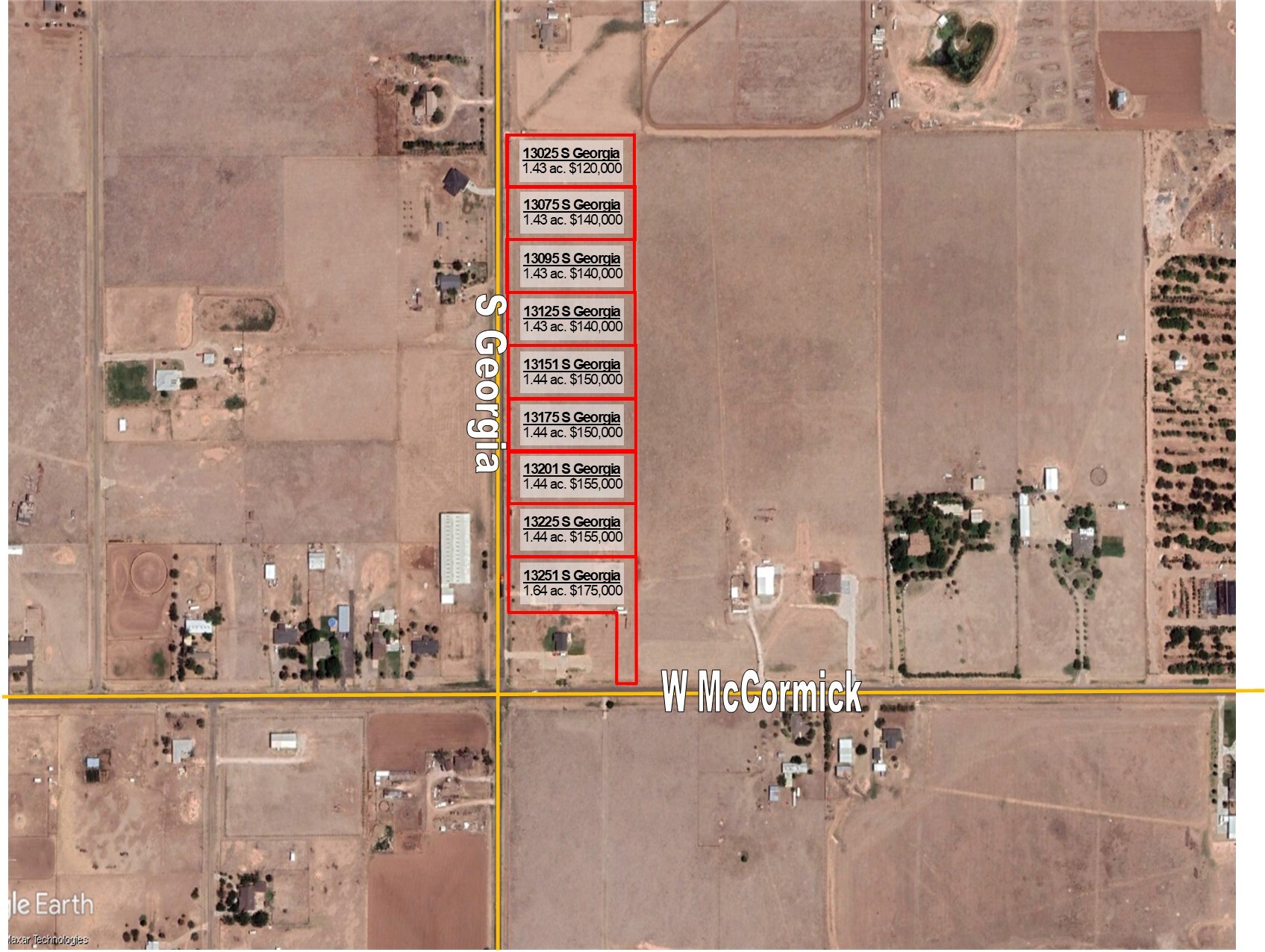 Georgia St & McCormick Rd, Amarillo, TX for sale Aerial- Image 1 of 2