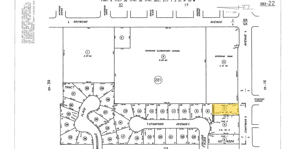 1023 E Chapman Ave, Fullerton, CA for lease - Plat Map - Image 2 of 9
