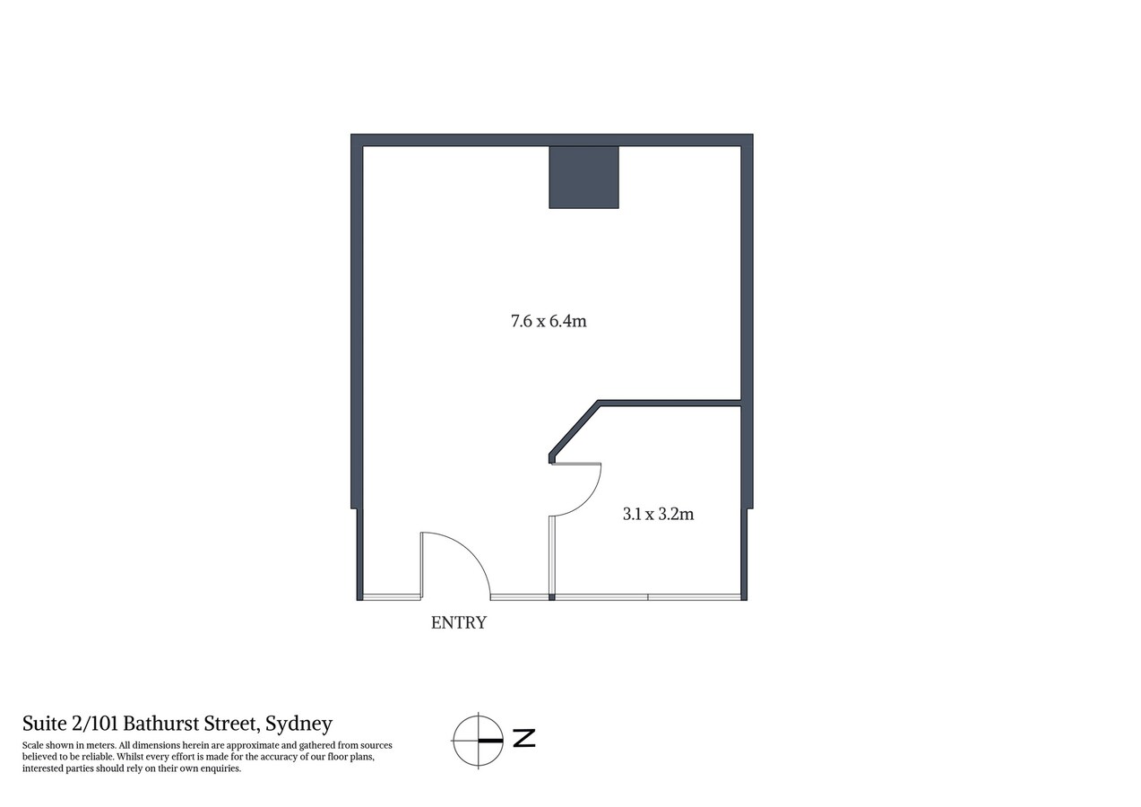 101 Bathurst St, Sydney, NSW 2000 - Unit 2 -  - Floor Plan - Image 1 of 5