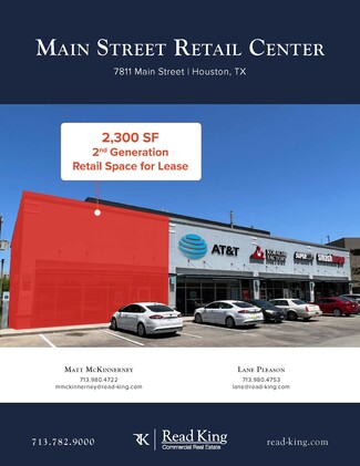 Plus de détails pour 7811 Main St, Houston, TX - Vente au détail à louer