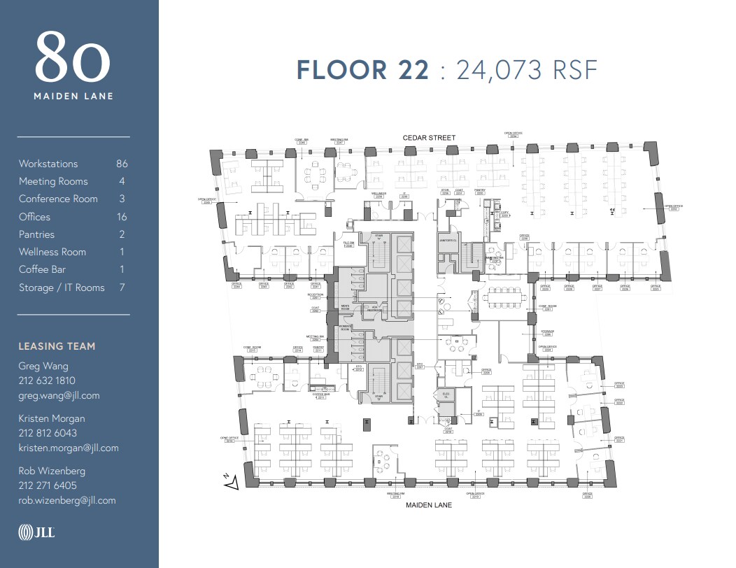 80 Maiden Ln, New York, NY à louer Plan d’étage- Image 1 de 8
