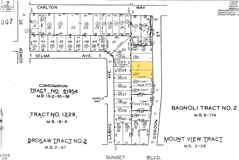 1545 Gordon St, Los Angeles, CA à vendre - Plan cadastral - Image 2 de 25