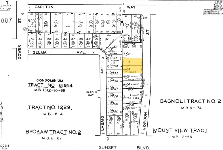 1545 Gordon St, Los Angeles, CA for sale - Plat Map - Image 2 of 25