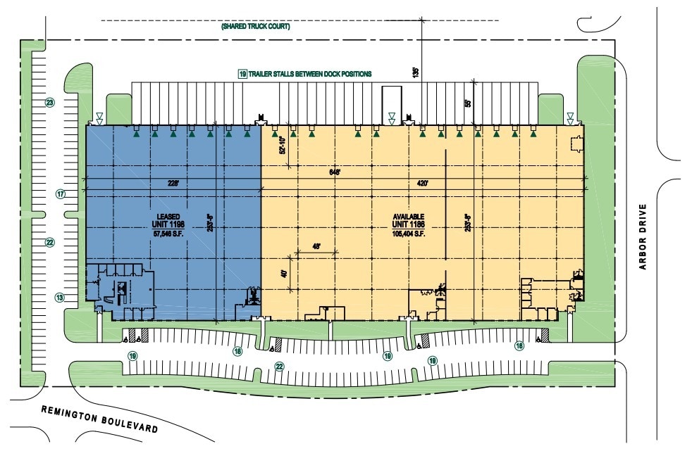 1186-1198 Arbor Dr, Romeoville, IL à louer Plan de site- Image 1 de 1