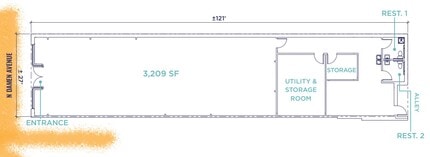 1611-1617 N Damen Ave, Chicago, IL à louer Plan d’étage- Image 2 de 2