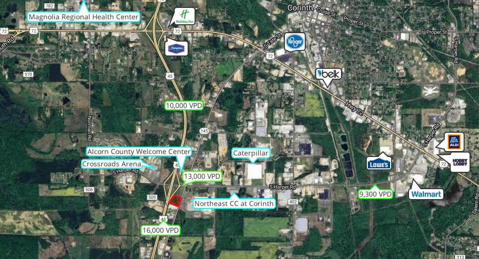 2056 Tate st, Corinth, MS à vendre - Aérien - Image 2 de 2