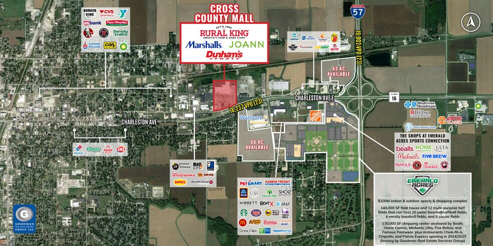 700 Broadway Ave E, Mattoon, IL à vendre - Aérien - Image 3 de 4