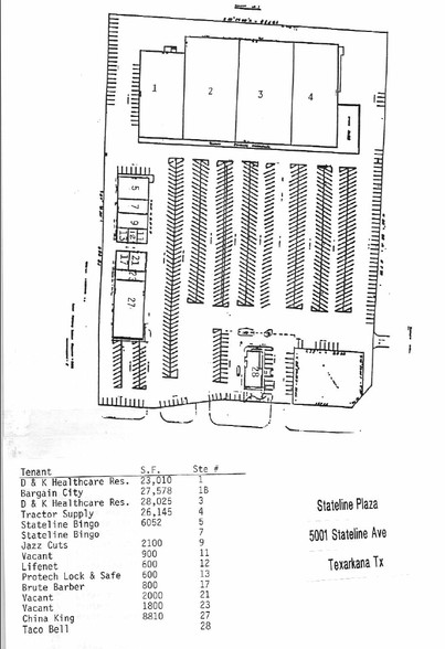 5101 N State Line Ave, Texarkana, TX à louer - Plan de site - Image 2 de 2