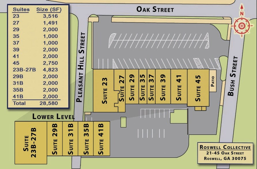 23-45 Oak St, Roswell, GA for lease - Site Plan - Image 2 of 11
