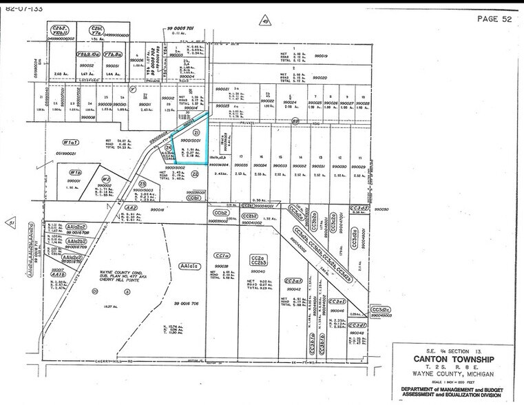870 N Lotz Rd, Canton Township, MI à vendre - Plan cadastral - Image 1 de 3